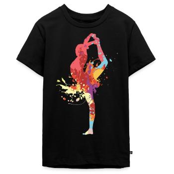 Turnen - Teenager Premium Bio T-Shirt - Schwarz - Vorne - AI Model Teenager Male light (155cm)