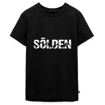 Sölden Berge Ötztal Österreich Alpen - Teenager Premium Bio T-Shirt - Schwarz - Vorne - AI Model Teenager Male light (155cm)