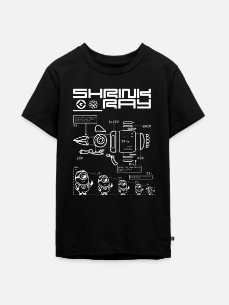 Minions Bauplan Für Schrumpfstrahler - Teenager Premium Bio T-Shirt - Schwarz