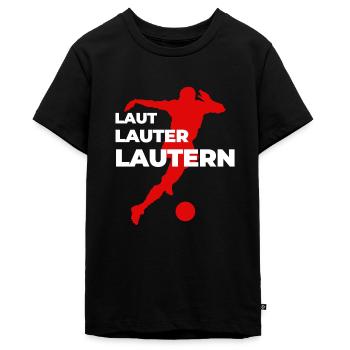 Lautern Verein Kaiserslautern Fußball Lautre Pfalz - Teenager Premium Bio T-Shirt - Schwarz - Vorne - AI Model Teenager Male light (155cm)