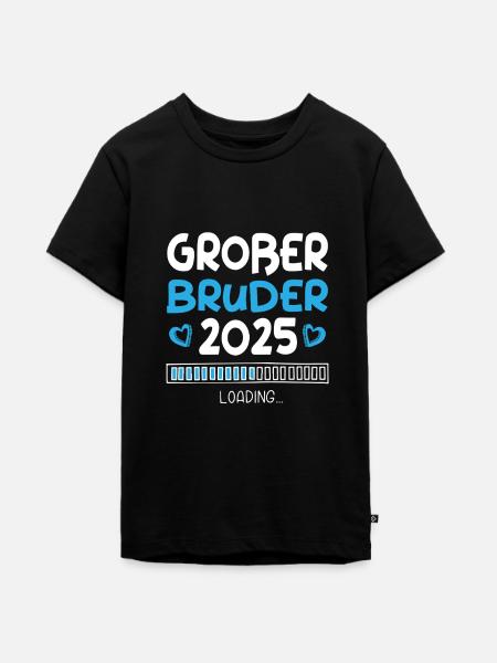Großer Bruder 2025 Loading - Teenager Premium Bio T-Shirt - Schwarz