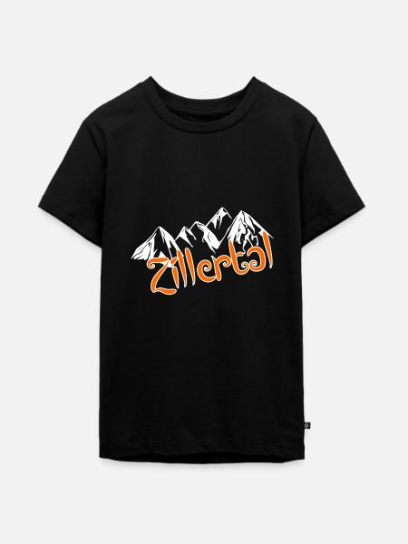 Zillertal - Teenager Premium Bio T-Shirt - Schwarz