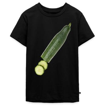 Gurke - Teenager Premium Bio T-Shirt - Schwarz - Vorne - AI Model Teenager Male light (155cm)
