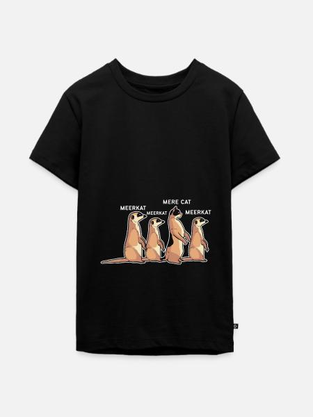 Erdmännchen - Teenager Premium Bio T-Shirt - Schwarz