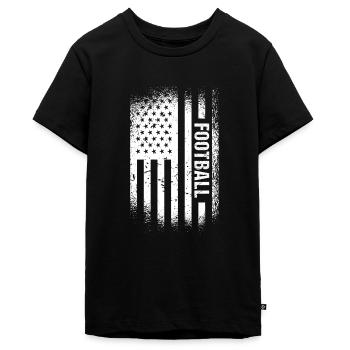 Sport Us Flag Football - Teenager Premium Bio T-Shirt - Schwarz - Vorne - AI Model Teenager Male light (155cm)
