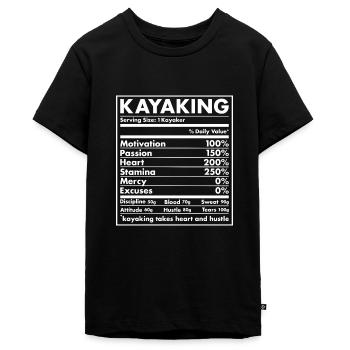 Kayakiste Nutrition Kayak - T-shirt Premium bio Ado - noir - Devant - AI Model Teenager Male light (155cm)