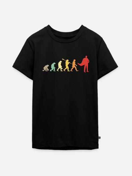 Darwin-Evolution für Supermans 🦸 ♂️ - Teenager Premium Bio T-Shirt - Schwarz