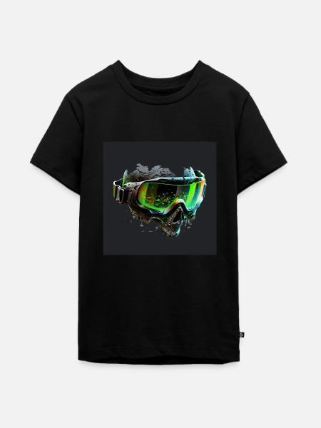 MTB - RIDE TIL DEAD Skull Goggles - Teenager Premium Bio T-Shirt - Schwarz