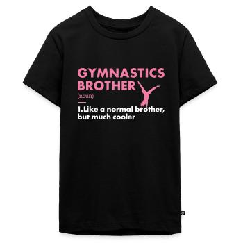 Sport Frère Gymnastique - T-shirt Premium bio Ado - noir - Devant - AI Model Teenager Male light (155cm)