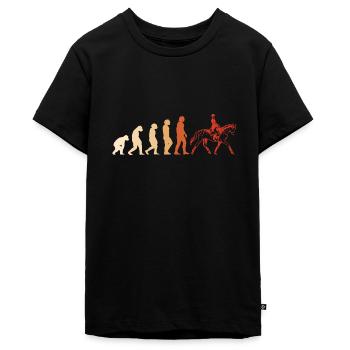 Rider Evolution Eventing - Teenager Premium Bio T-Shirt - Schwarz - Vorne - AI Model Teenager Male light (155cm)