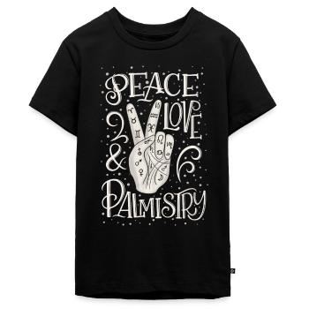 Palmistry - Teenager Premium Bio T-Shirt - Schwarz - Vorne - AI Model Teenager Male light (155cm)