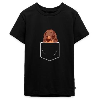 Dackel - Teenager Premium Bio T-Shirt - Schwarz - Vorne - AI Model Teenager Male light (155cm)