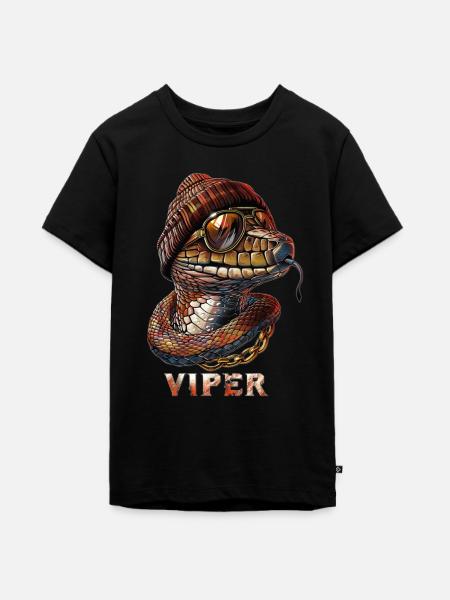 Trendige Schlange - Teenager Premium Bio T-Shirt - Schwarz