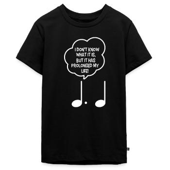 Punktierte Note, klassische musik musiker witz - Teenager Premium Bio T-Shirt - Schwarz - Vorne - AI Model Teenager Male light (155cm)
