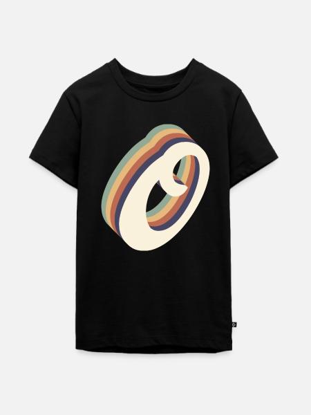Buchstabe O - Teenager Premium Bio T-Shirt - Schwarz