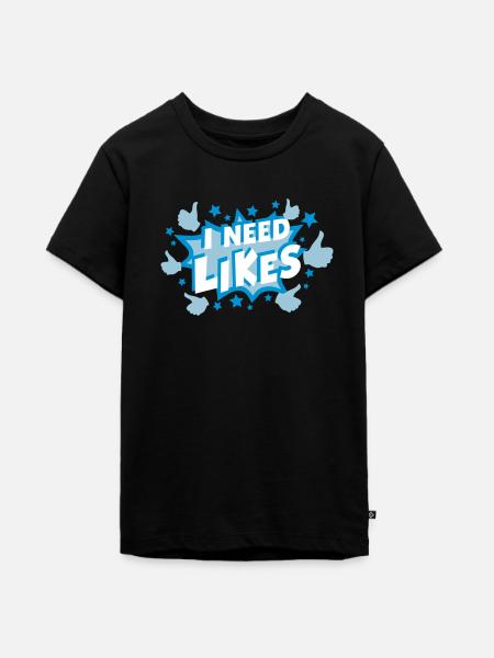 Need Likes (Comic Explosion) - Teenager Premium Bio T-Shirt - Schwarz