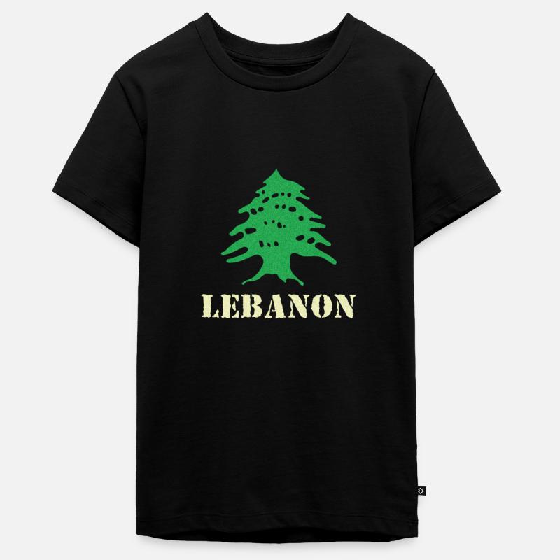 cèdre du liban liban - T-shirt Premium bio Ado - noir