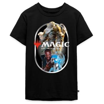 Magic: The Gathering Ajani And Teferi Blue Magic - Teenager Premium Organic T-Shirt - black - Front - AI Model Teenager Male light (155cm)
