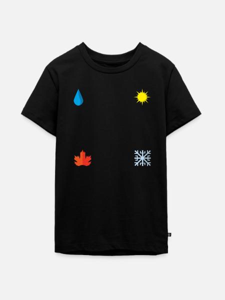 Vier Jahreszeiten - Teenager Premium Bio T-Shirt - Schwarz