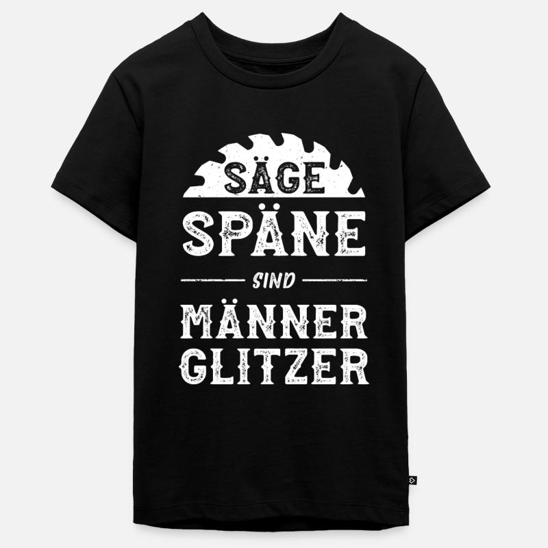 Cadeau de bûcheron bois de sciure de bois scintillant - T-shirt Premium bio Ado - noir