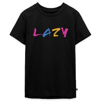 Lazy - Teenager Premium Organic T-Shirt - black - Front - AI Model Teenager Male light (155cm)