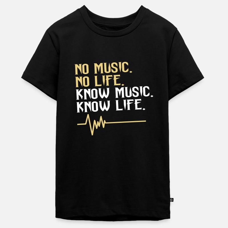 pas de musique pas de vie - T-shirt Premium bio Ado - noir