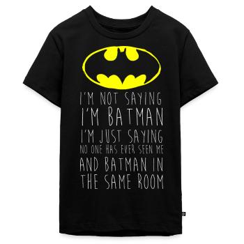 Batman toujours être soi-même en disant - T-shirt Premium bio Ado - noir - Devant - AI Model Teenager Male light (155cm)
