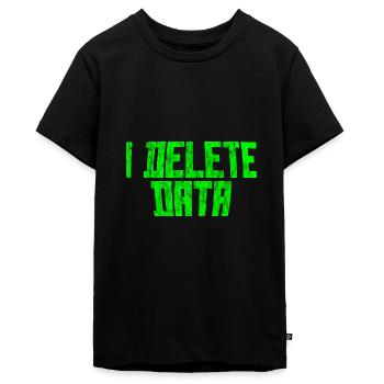 Je supprime des données 3 - T-shirt Premium bio Ado - noir - Devant - AI Model Teenager Male light (155cm)