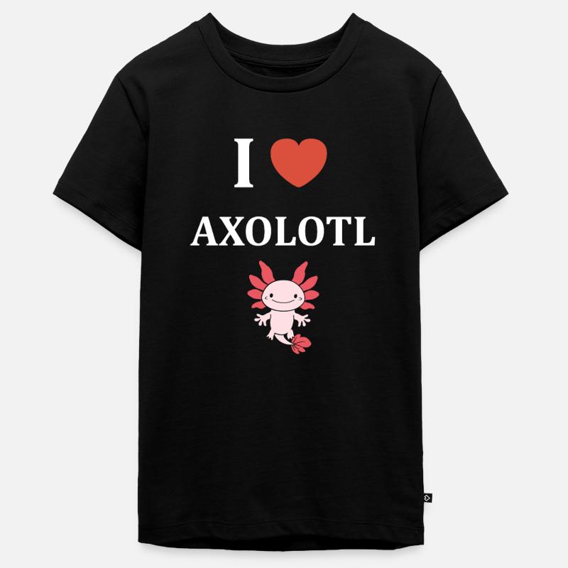 axolotl - T-shirt Premium bio Ado - noir