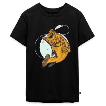 Perch on the hook - Teenager Premium Organic T-Shirt - black - Front - AI Model Teenager Male light (155cm)