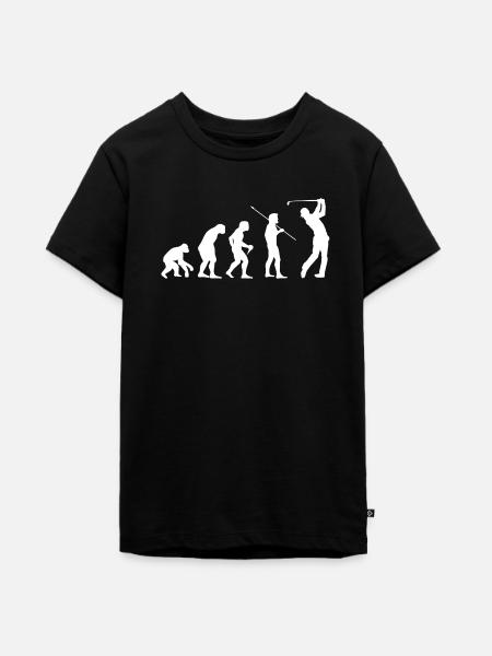 Evolution Golfer Golfsport - Teenager Premium Bio T-Shirt - Schwarz