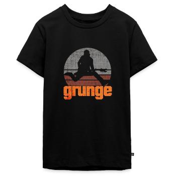 Grunge - Teenager Premium Bio T-Shirt - Schwarz - Vorne - AI Model Teenager Male light (155cm)