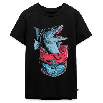 Cadeau pour l’amateur de poissons Barracuda - T-shirt Premium bio Ado - noir - Devant - AI Model Teenager Male light (155cm)