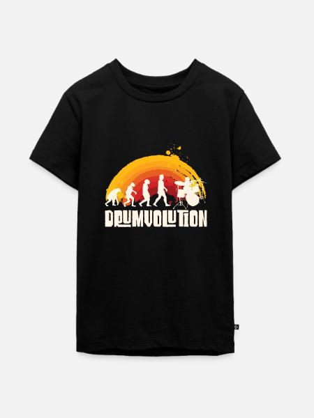 Drumvolution Drums Schlagzeug Percussion Drummer - Teenager Premium Bio T-Shirt - Schwarz