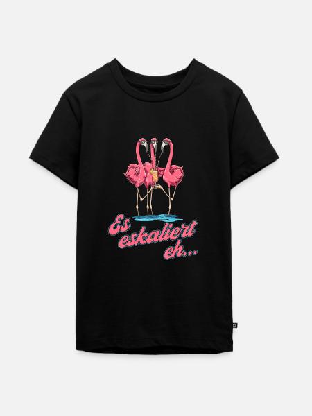 Es eskaliert eh… - Teenager Premium Bio T-Shirt - Schwarz