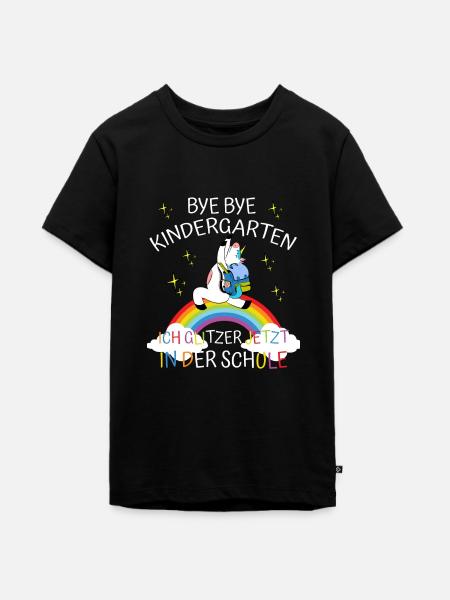 Bye Kindergarten - Teenager Premium Bio T-Shirt - Schwarz