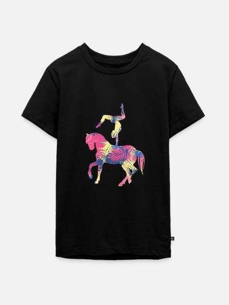 Mädchen Voltigieren Volti - Teenager Premium Bio T-Shirt - Schwarz