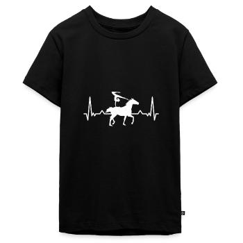 Mädchen Voltigieren Volti - Teenager Premium Bio T-Shirt - Schwarz - Vorne - AI Model Teenager Male light (155cm)