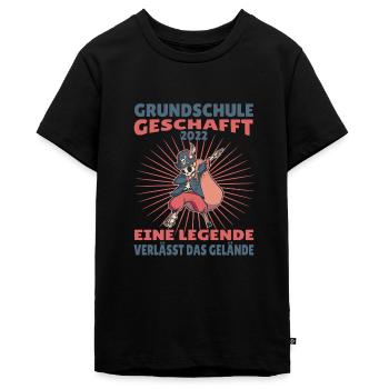 Grundschule Geschafft 2022 Legende Verlässt das - Teenager Premium Bio T-Shirt - Schwarz - Vorne - AI Model Teenager Male light (155cm)