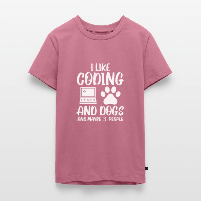 Coding und Hunde Programmierer Coder Entwickler Teenager Premium Bio T-Shirt