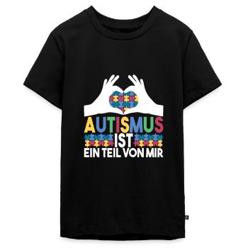 Autist Autismus Autistisch - Teenager Premium Bio T-Shirt - Schwarz - Vorne - AI Model Teenager Male light (155cm)