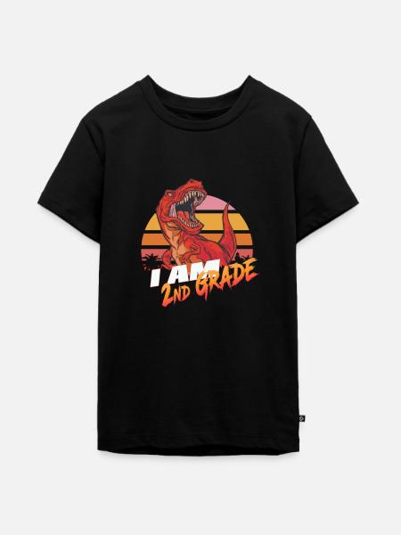 Schließlich 2. Klasse, Zweitklässler - T-REX - Teenager Premium Bio T-Shirt - Schwarz