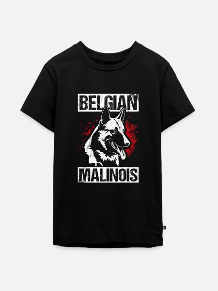 Belgian Malinois Hunde - Teenager Premium Bio T-Shirt - Schwarz