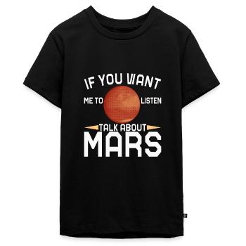 Mars Planeet - Tieners Premium Bio T-shirt - zwart - Voor - AI Model Teenager Male light (155cm)