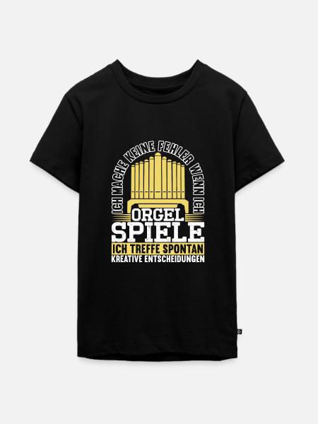 Orgel Organist - Teenager Premium Bio T-Shirt - Schwarz