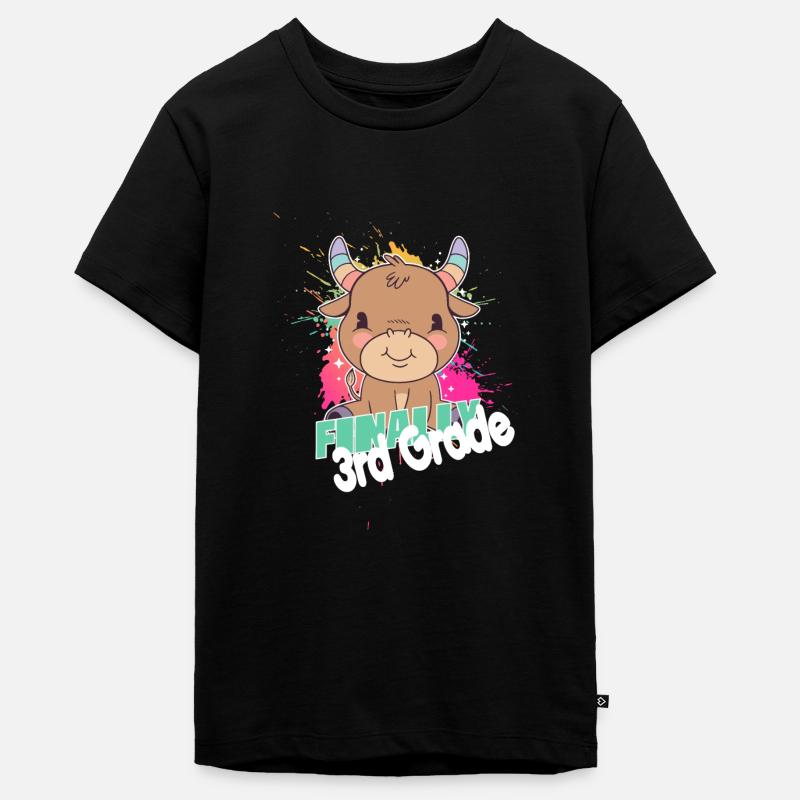 Finally 3rd Grade, Second Grader - Teenager Premium Bio T-Shirt - Schwarz