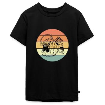 Anglerfisch - Teenager Premium Bio T-Shirt - Schwarz - Vorne - AI Model Teenager Male light (155cm)