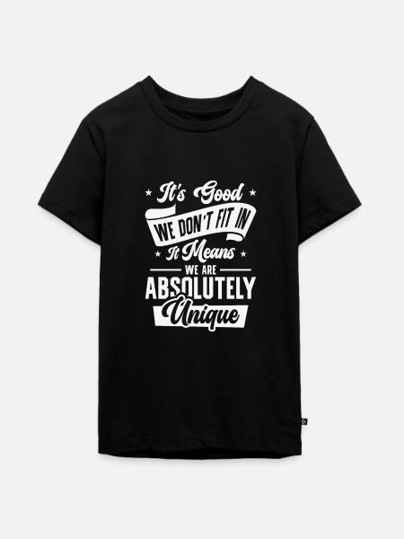Positivität Außenseiter Dichter Poesie - Teenager Premium Bio T-Shirt - Schwarz