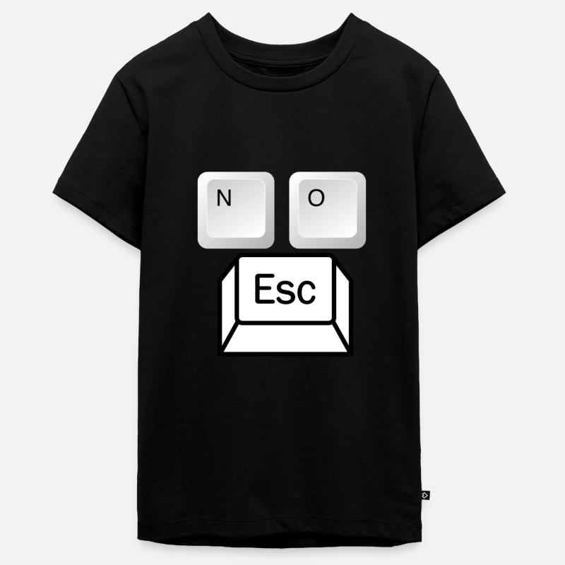 Clavier Esc no Escape de jeu sur ordinateur - T-shirt Premium bio Ado - noir
