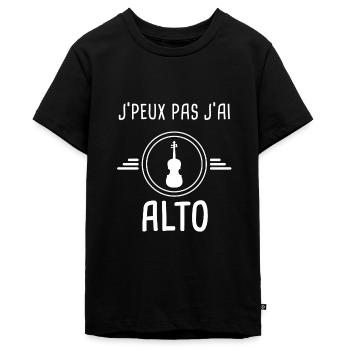 alto je peux pas j'ai alto altiste - T-shirt Premium bio Ado - noir - Devant - AI Model Teenager Male light (155cm)